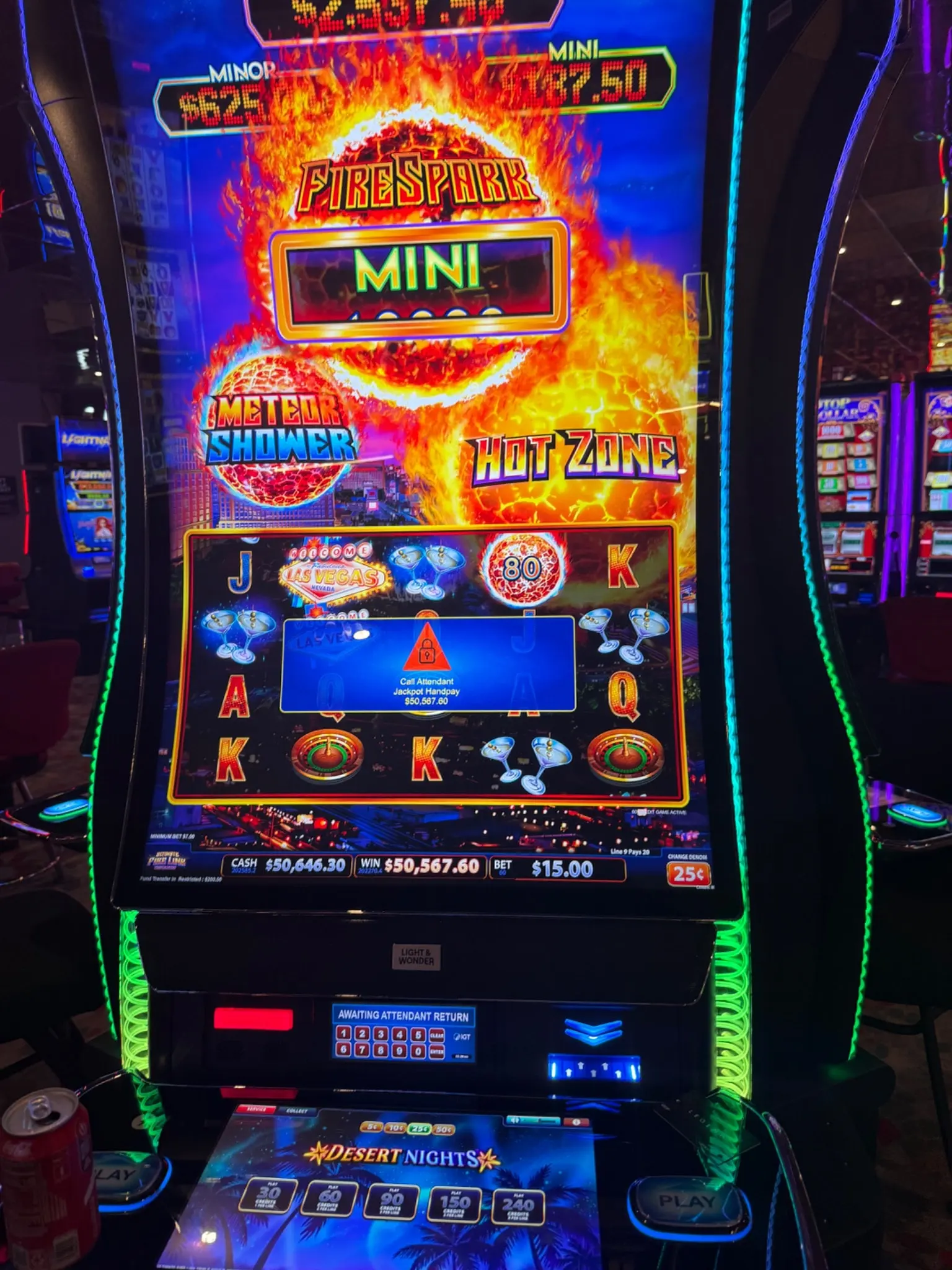 FireSpark mini slot machine win
